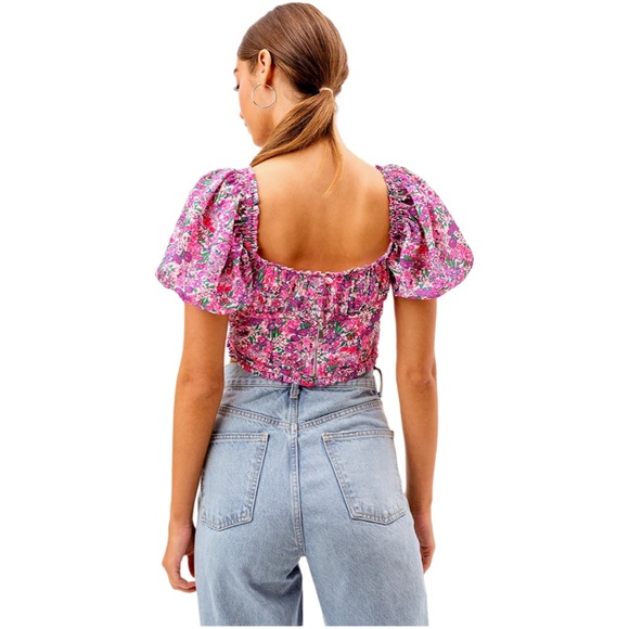 For Love And Lemons Katarina Top in Rose - Picture 2 of 3